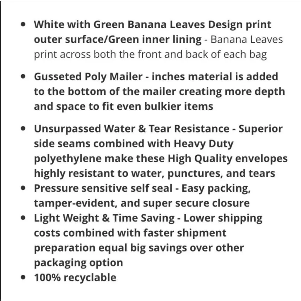 Poly Mailers MIX 10x13 14x19x4 14.5x19 Tissue paper 30 stickers 1.5” size
